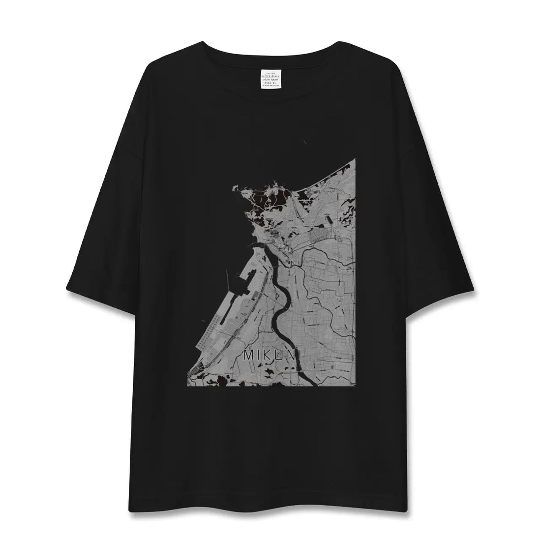【三国(福井県)】地図柄ビッグシルエットTシャツ