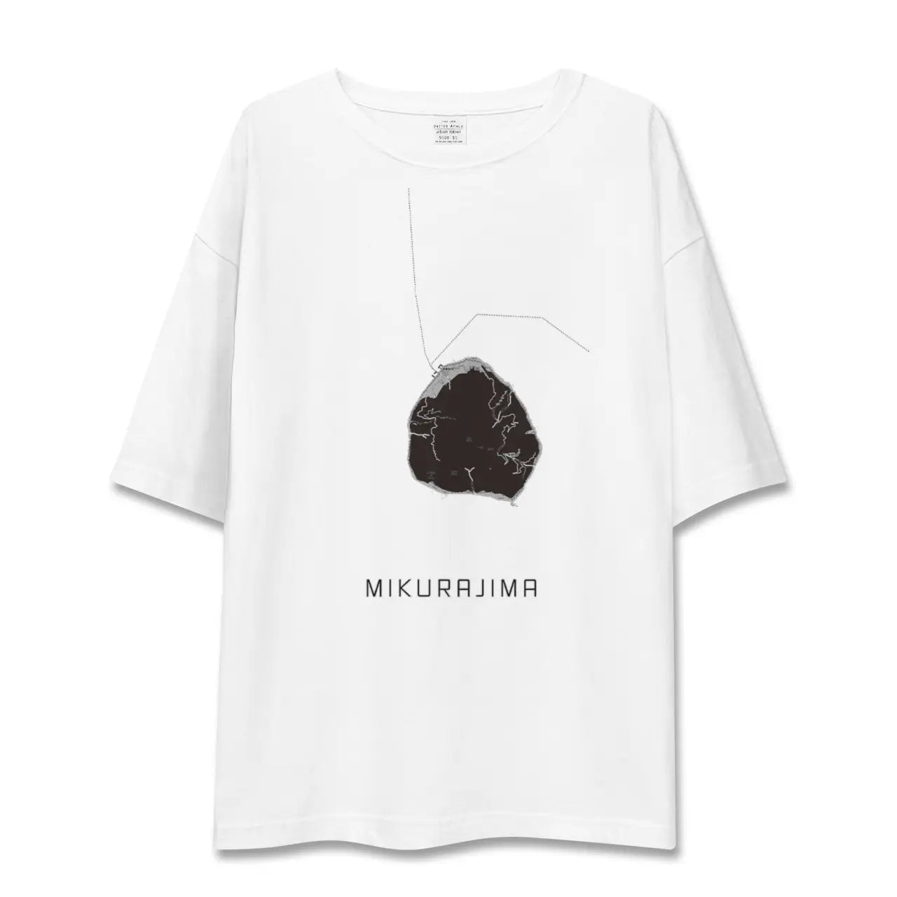 【御蔵島(東京都)】地図柄ビッグシルエットTシャツ