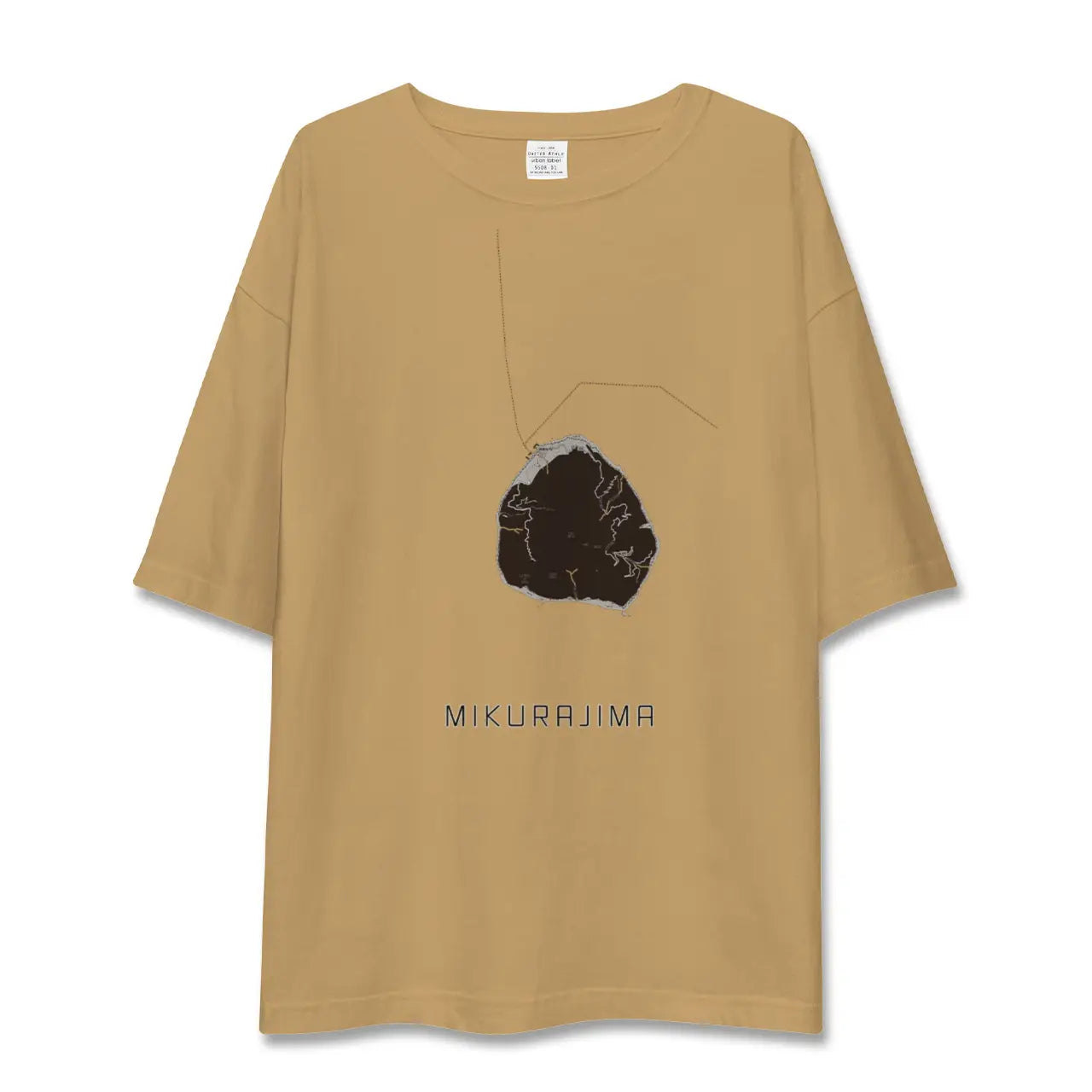 【御蔵島(東京都)】地図柄ビッグシルエットTシャツ