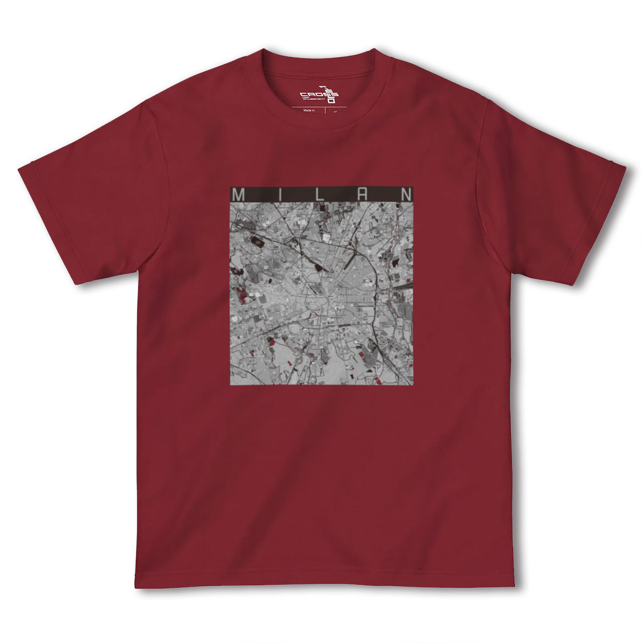 【ミラノ(イタリア)】地図柄ヘビーウェイトTシャツ