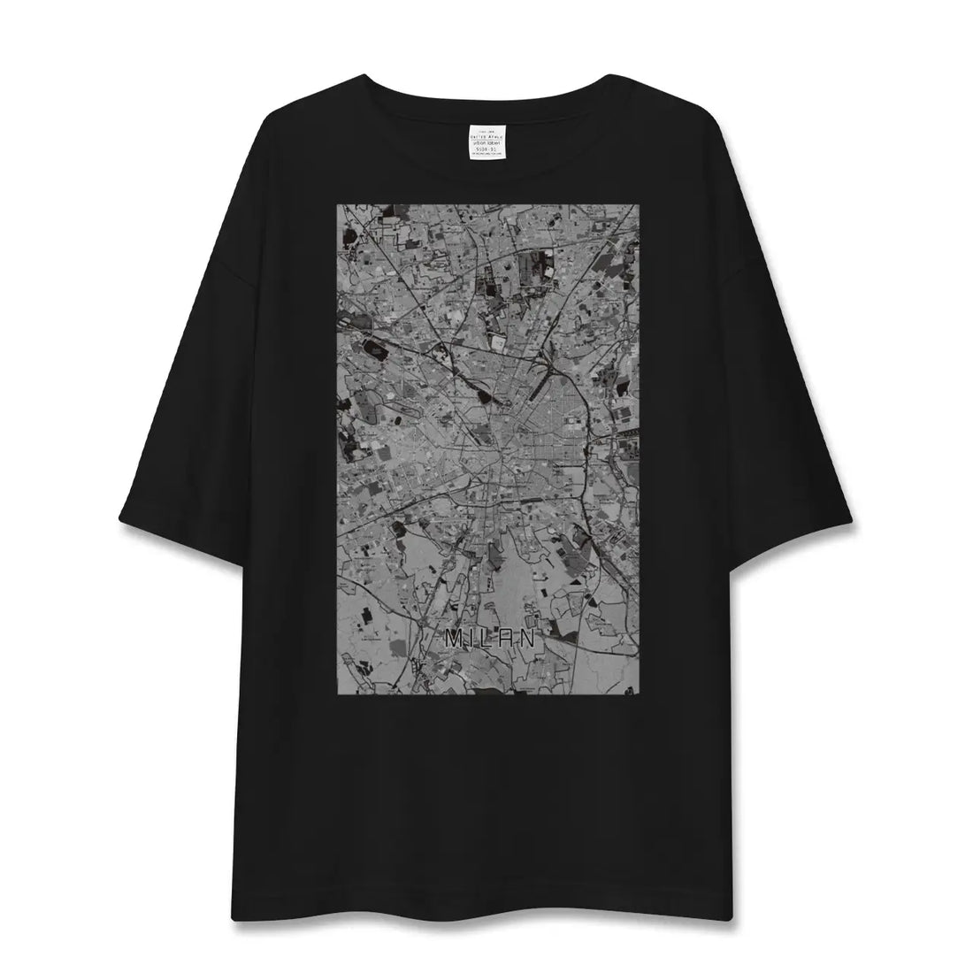 【ミラノ(イタリア)】地図柄ビッグシルエットTシャツ