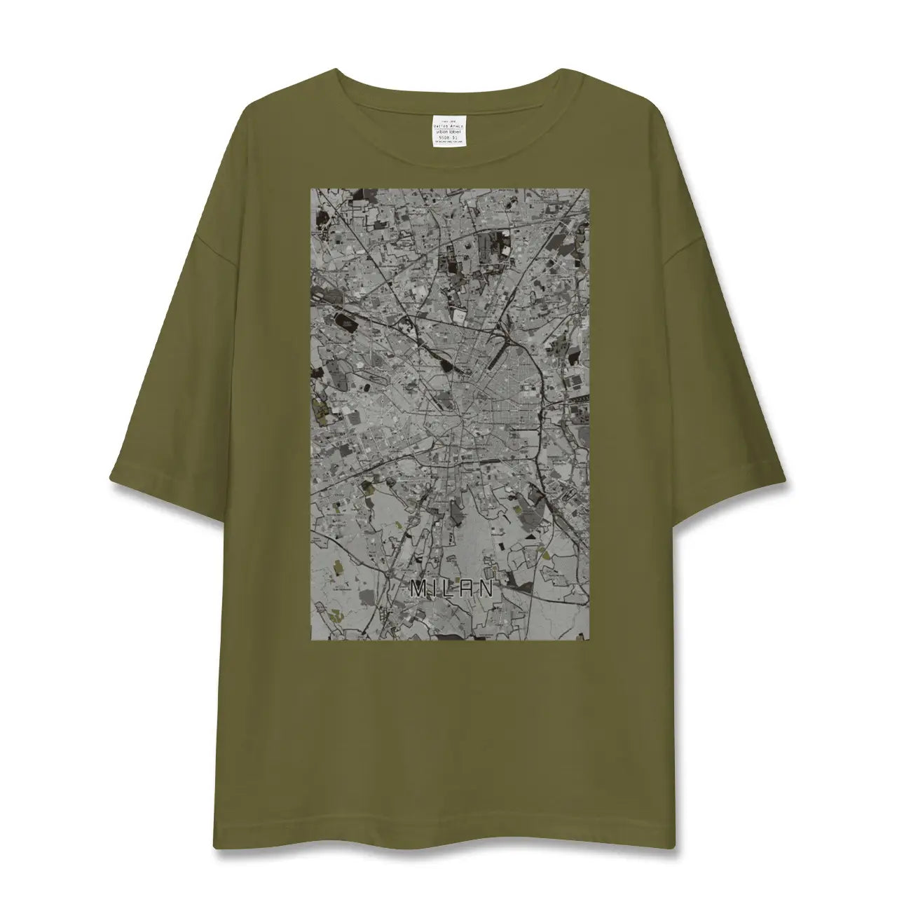 【ミラノ(イタリア)】地図柄ビッグシルエットTシャツ