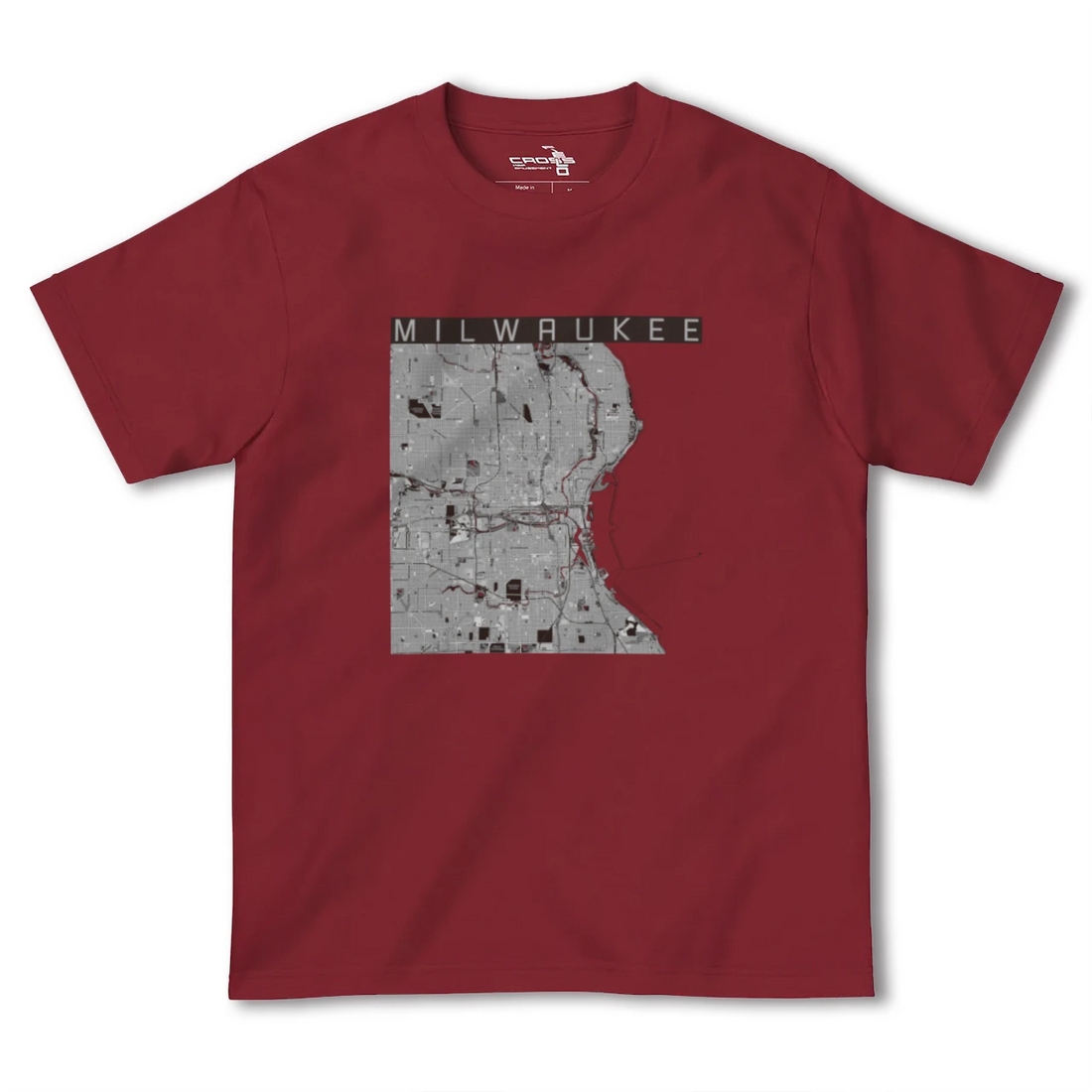【ミルウォーキー(アメリカ)】地図柄ヘビーウェイトTシャツ