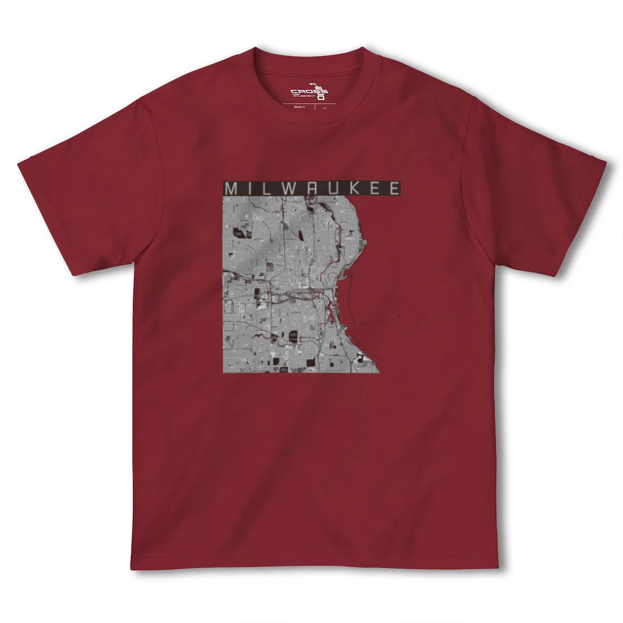 【ミルウォーキー(アメリカ)】地図柄ヘビーウェイトTシャツ
