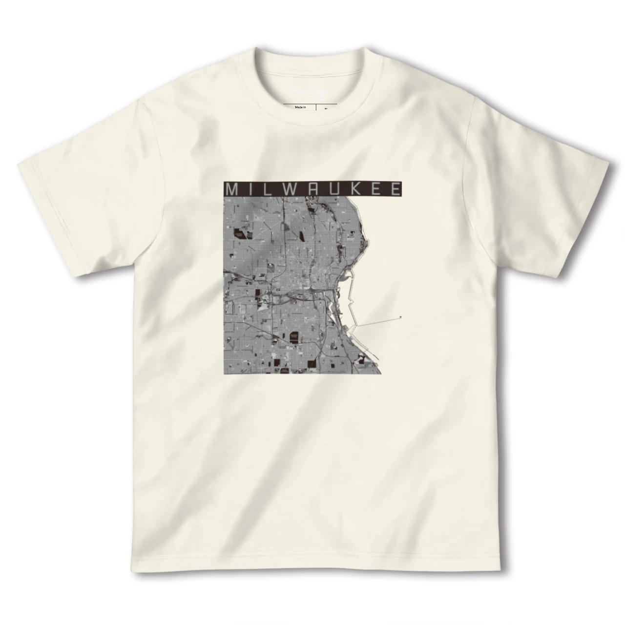 【ミルウォーキー(アメリカ)】地図柄ヘビーウェイトTシャツ