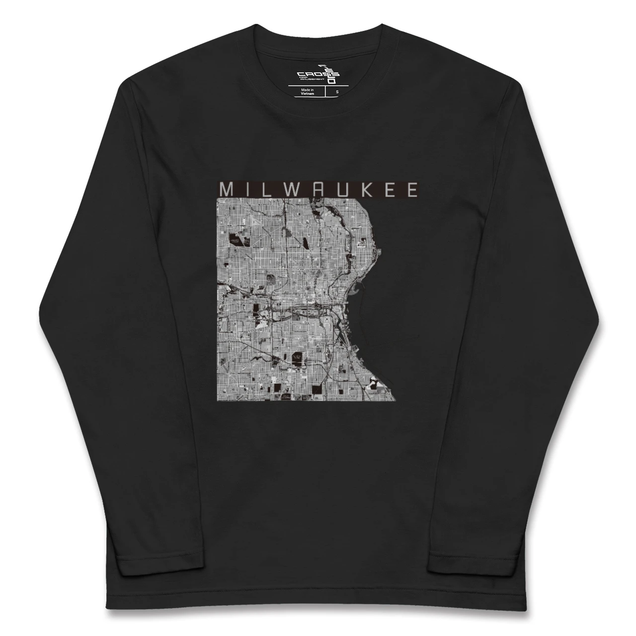 【ミルウォーキー(アメリカ)】地図柄ロングスリーブTシャツ