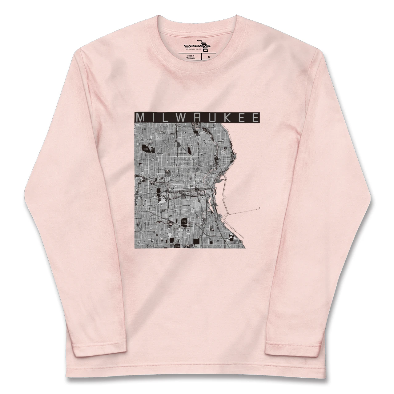 【ミルウォーキー(アメリカ)】地図柄ロングスリーブTシャツ