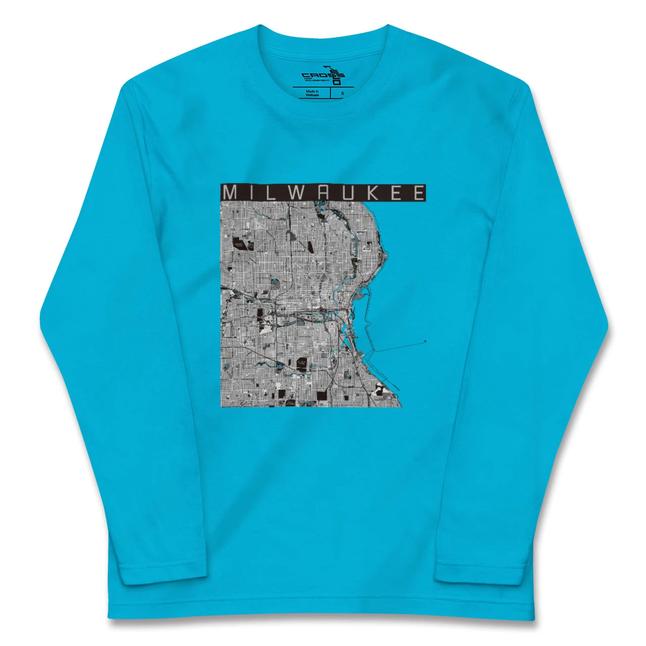 【ミルウォーキー(アメリカ)】地図柄ロングスリーブTシャツ