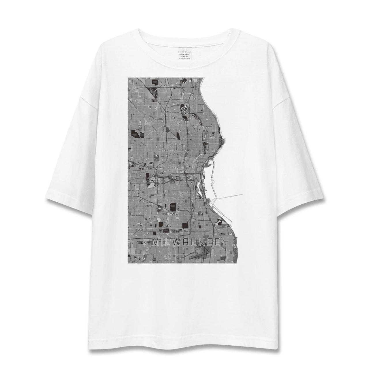 【ミルウォーキー(アメリカ)】地図柄ビッグシルエットTシャツ