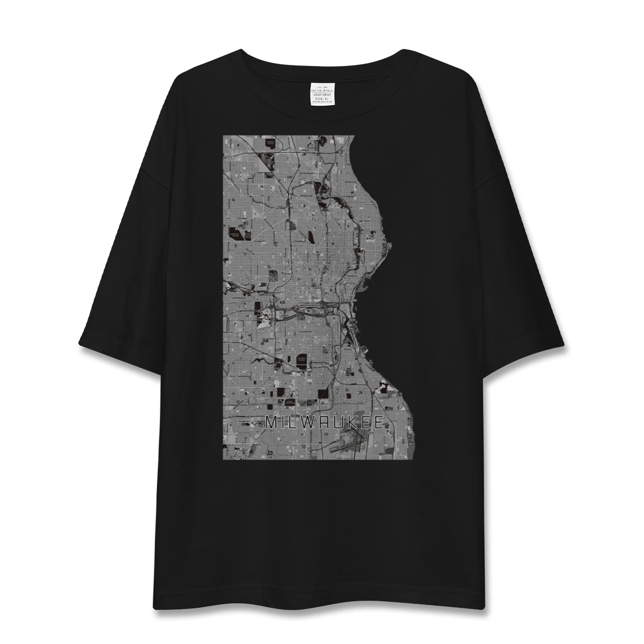 【ミルウォーキー(アメリカ)】地図柄ビッグシルエットTシャツ