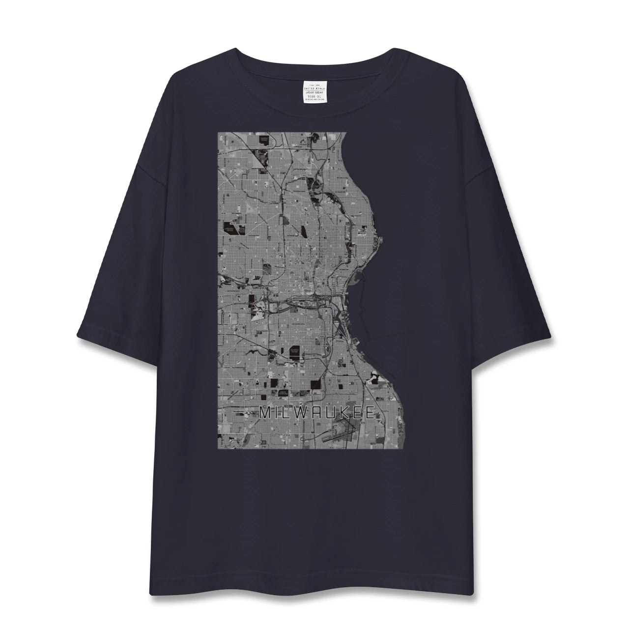 【ミルウォーキー(アメリカ)】地図柄ビッグシルエットTシャツ