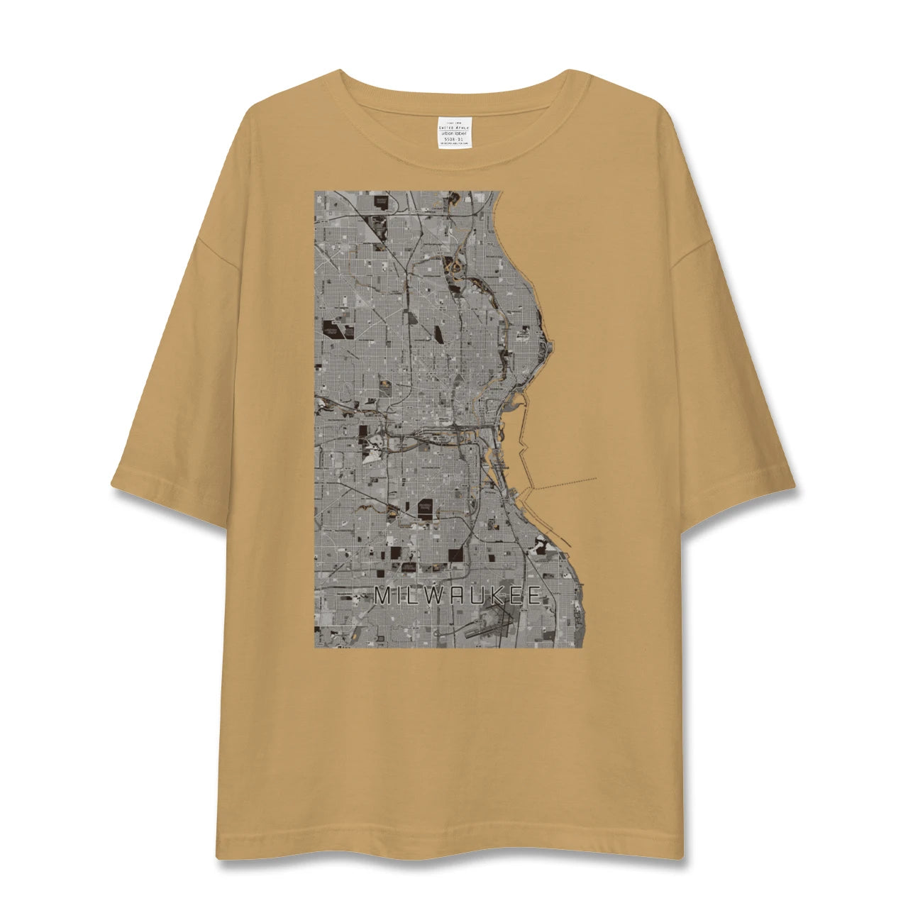 【ミルウォーキー(アメリカ)】地図柄ビッグシルエットTシャツ