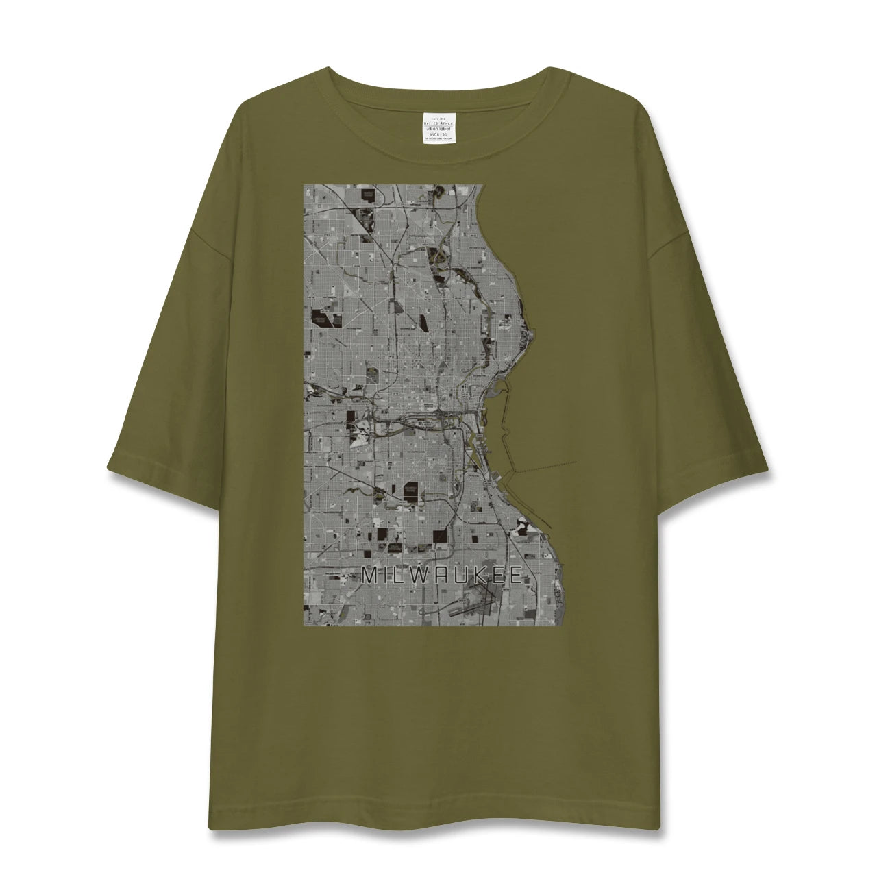【ミルウォーキー(アメリカ)】地図柄ビッグシルエットTシャツ