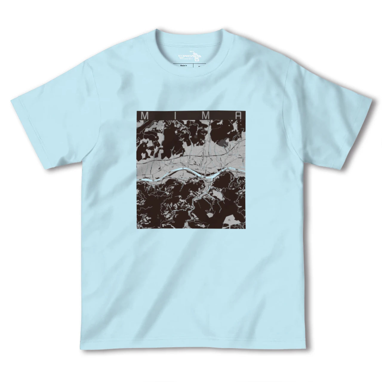 【美馬(徳島県)】地図柄ヘビーウェイトTシャツ