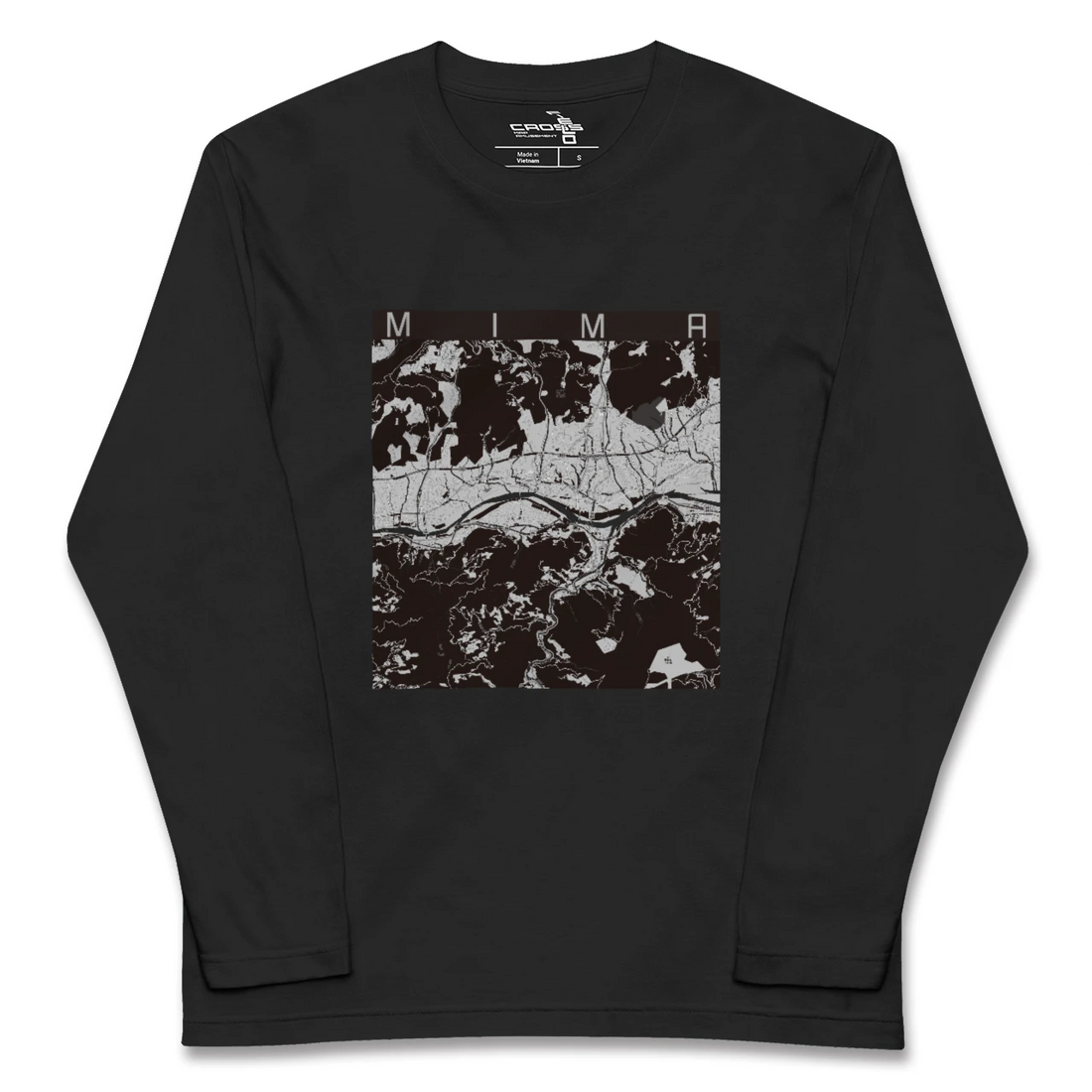 【美馬(徳島県)】地図柄ロングスリーブTシャツ