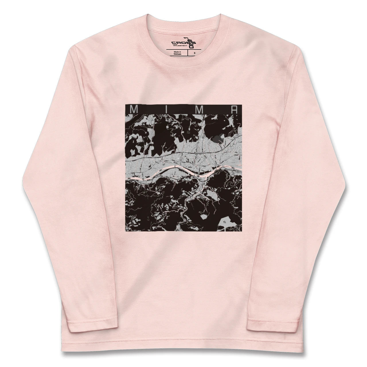 【美馬(徳島県)】地図柄ロングスリーブTシャツ