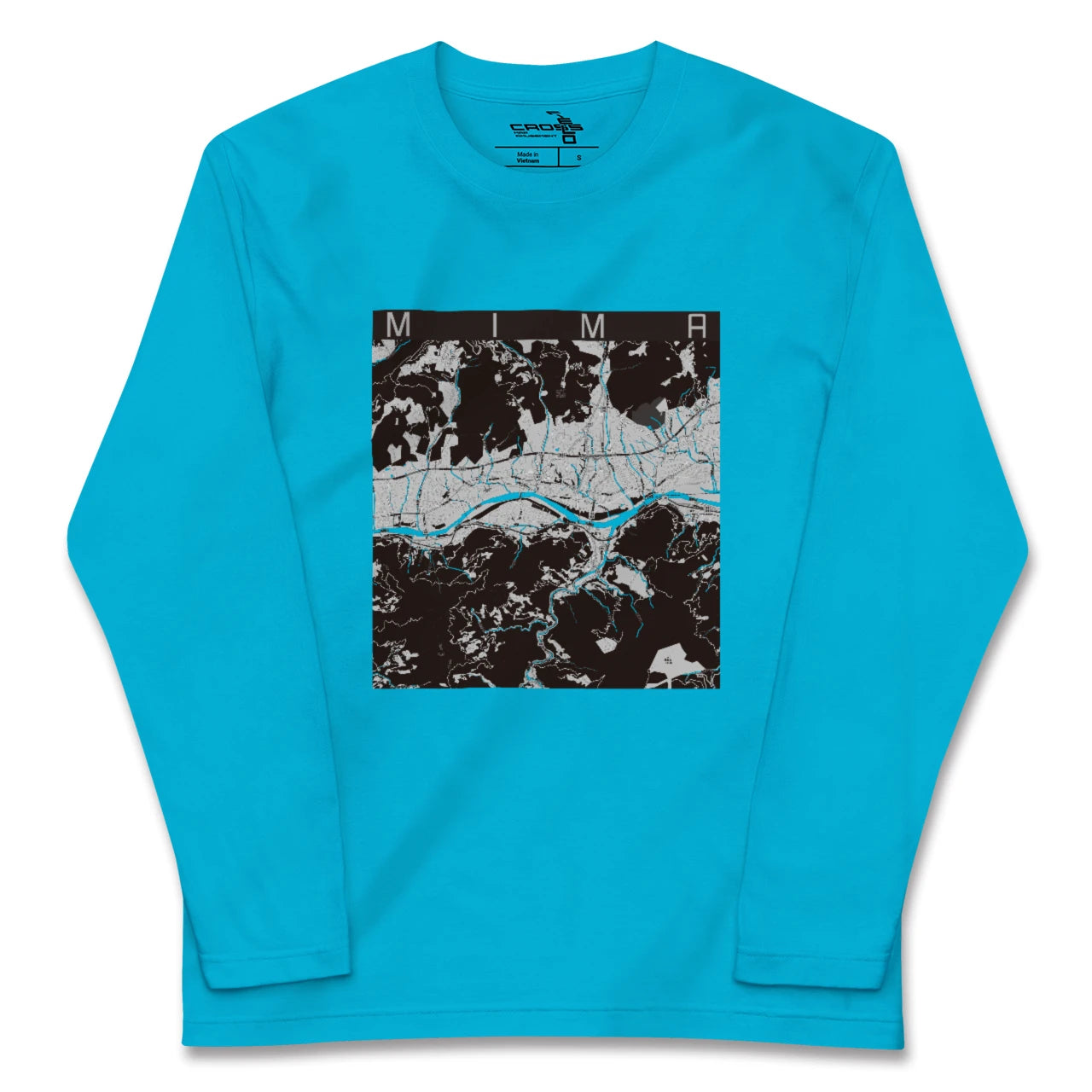 【美馬(徳島県)】地図柄ロングスリーブTシャツ