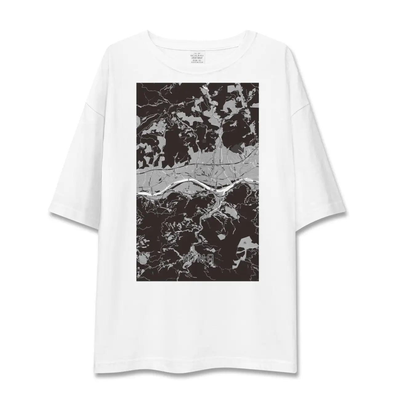 【美馬(徳島県)】地図柄ビッグシルエットTシャツ
