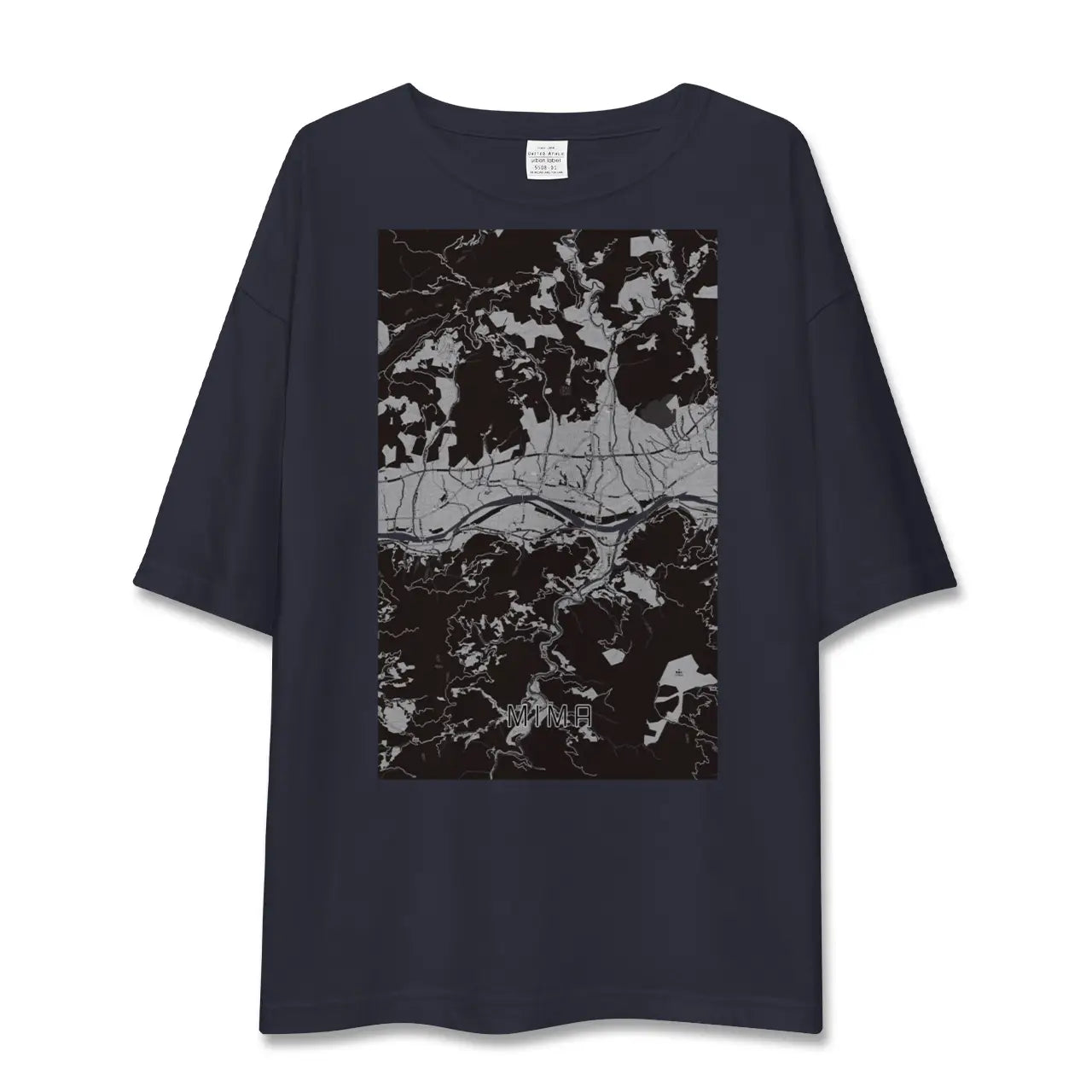 【美馬(徳島県)】地図柄ビッグシルエットTシャツ