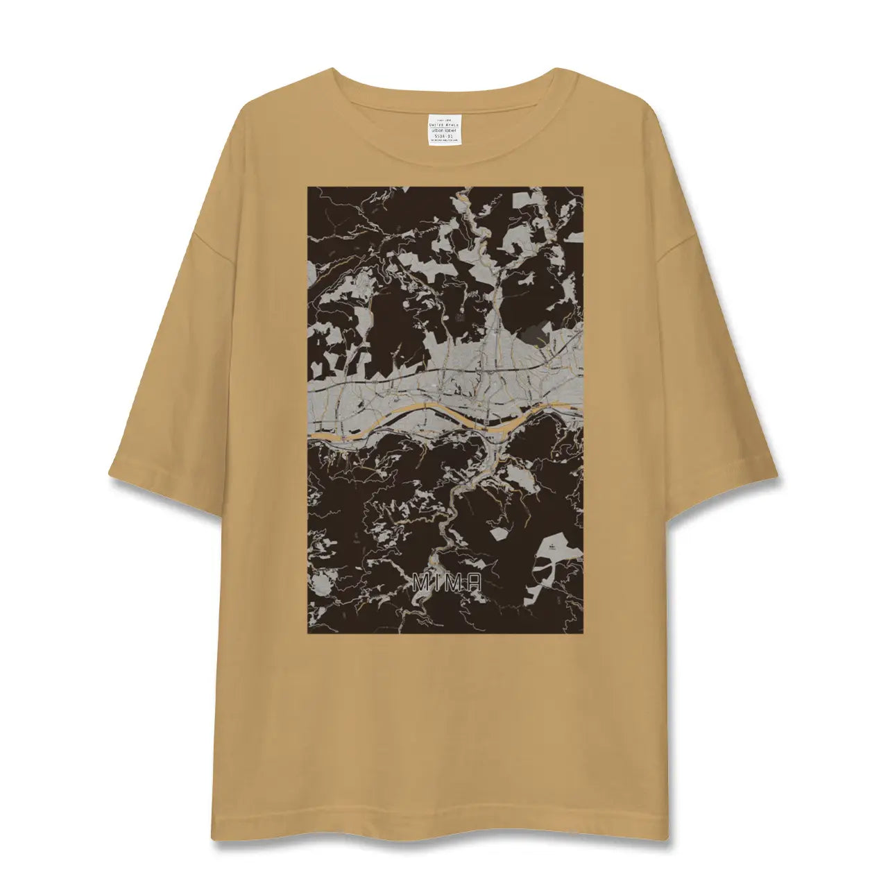 【美馬(徳島県)】地図柄ビッグシルエットTシャツ