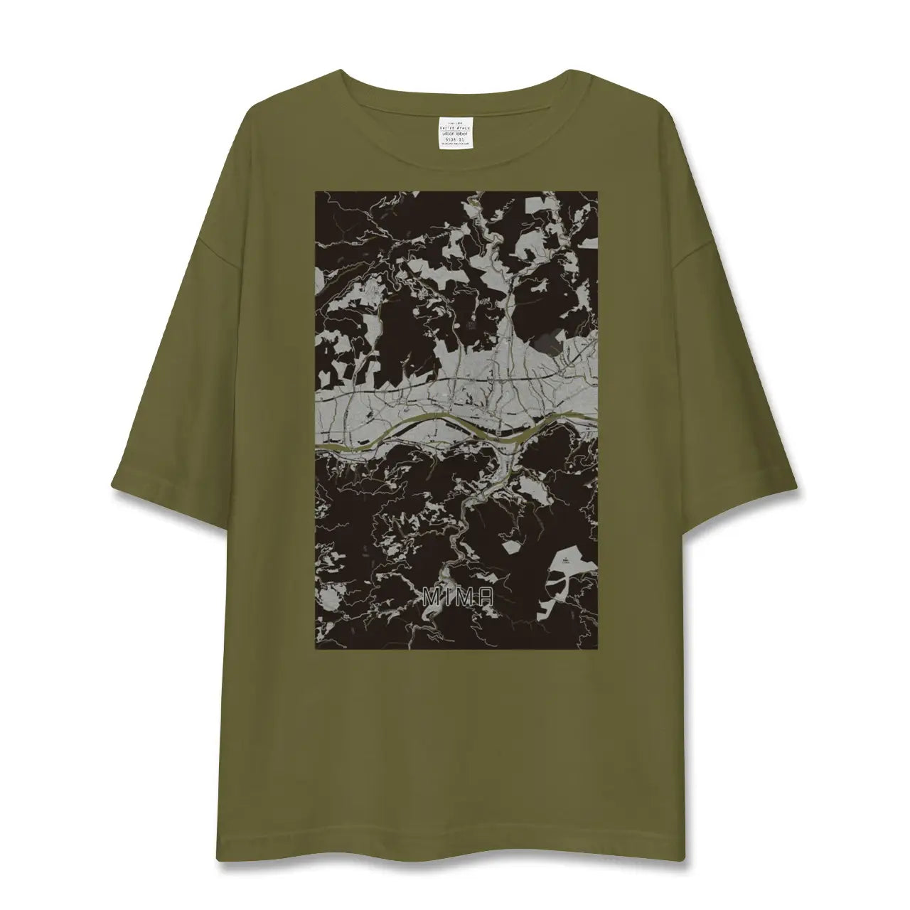 【美馬(徳島県)】地図柄ビッグシルエットTシャツ