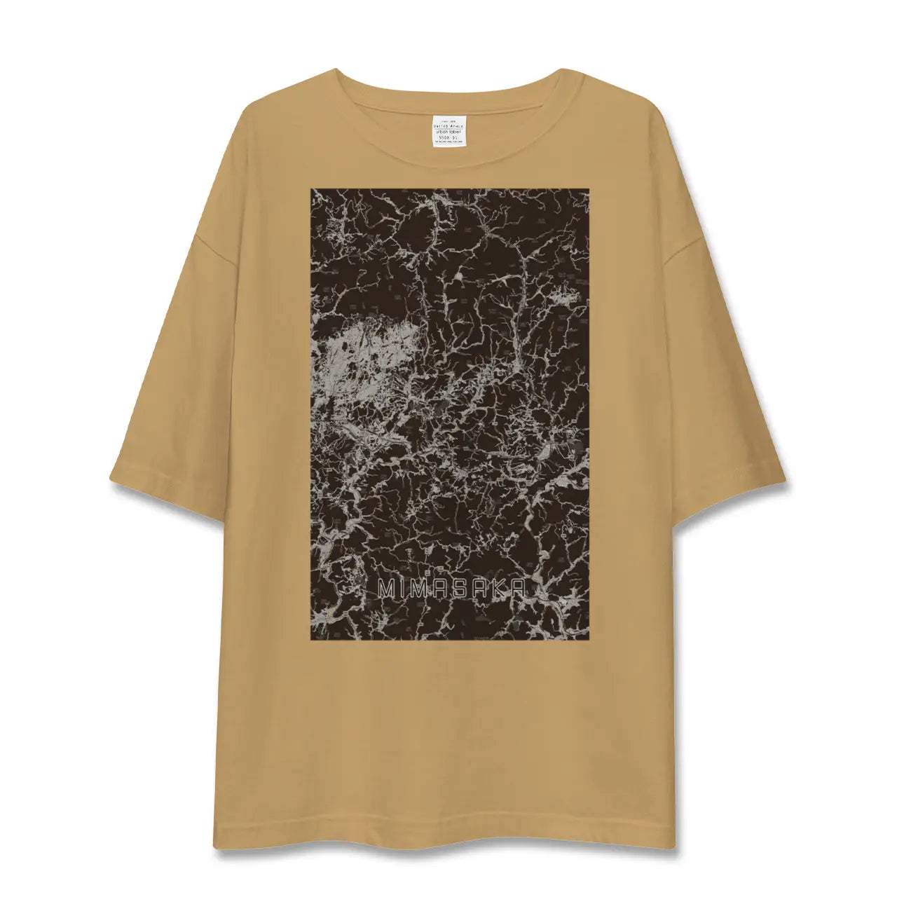 【美作(岡山県)】地図柄ビッグシルエットTシャツ
