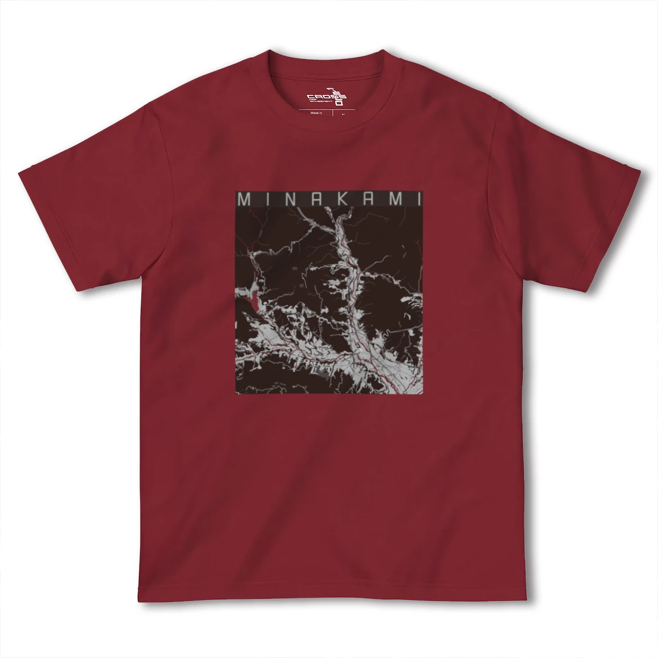 【みなかみ(群馬県)】地図柄ヘビーウェイトTシャツ