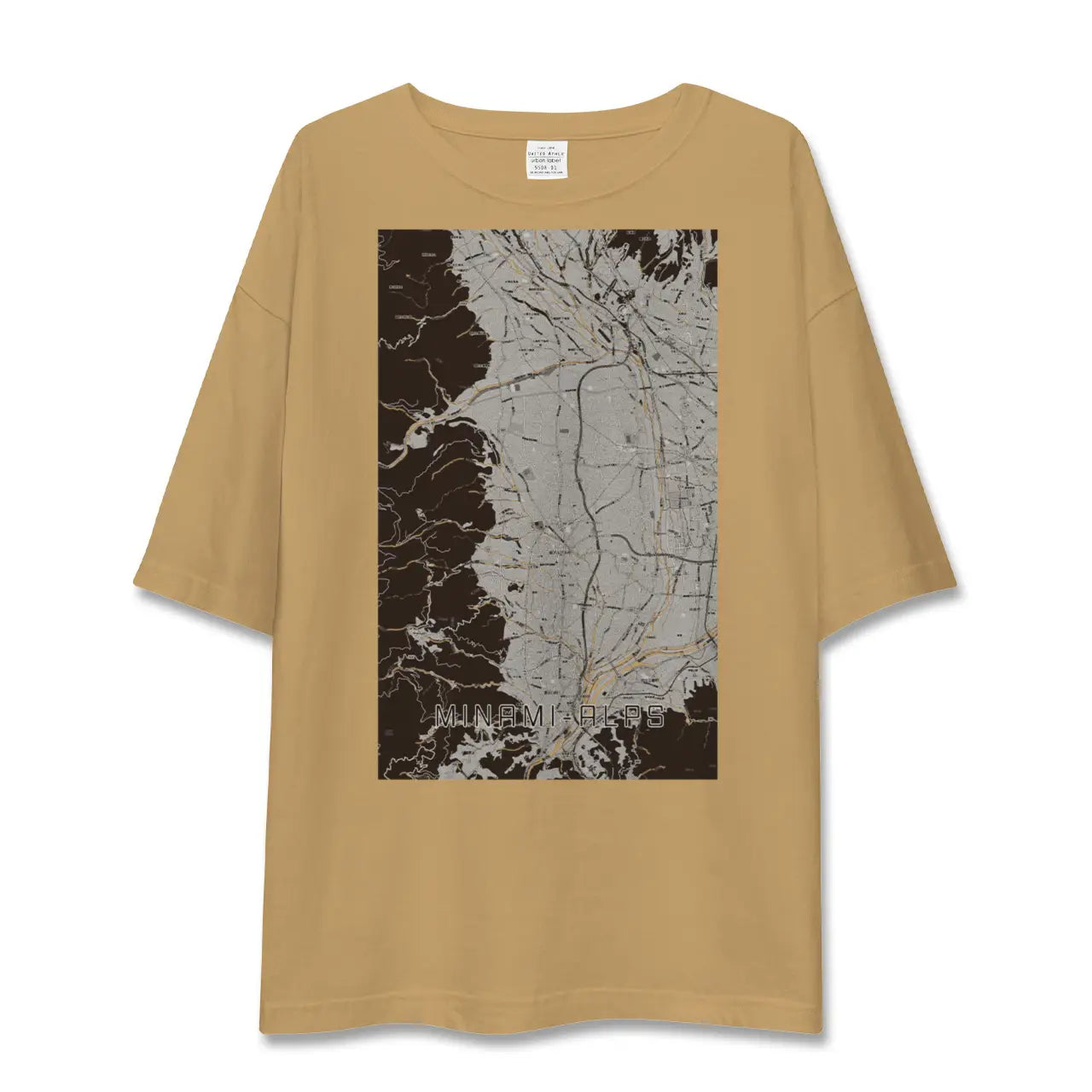 【南アルプス(山梨県)】地図柄ビッグシルエットTシャツ