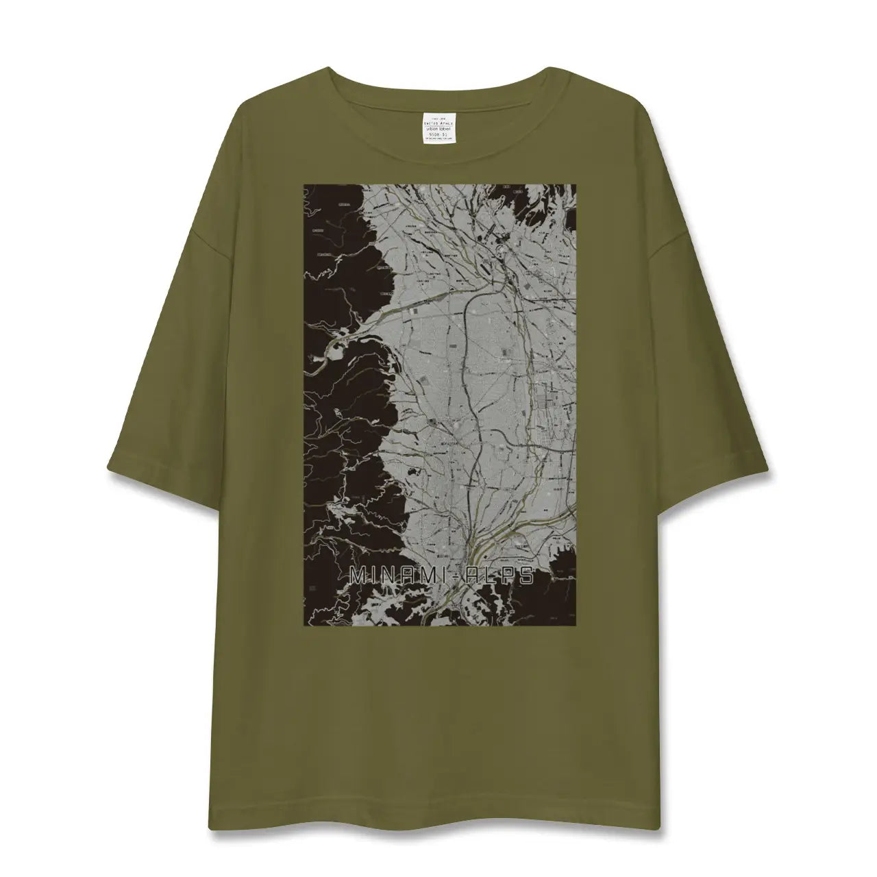 【南アルプス(山梨県)】地図柄ビッグシルエットTシャツ