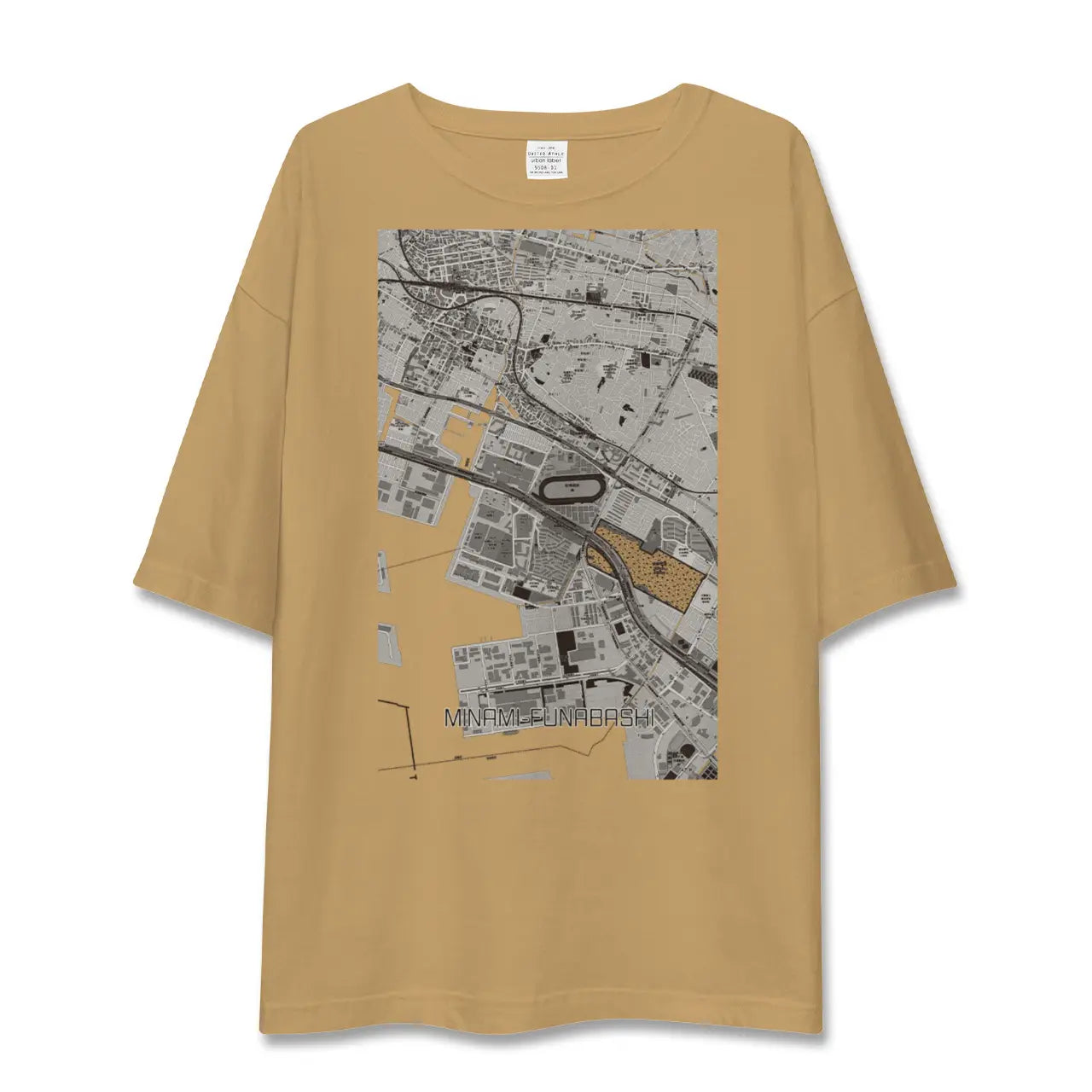 【南船橋(千葉県)】地図柄ビッグシルエットTシャツ