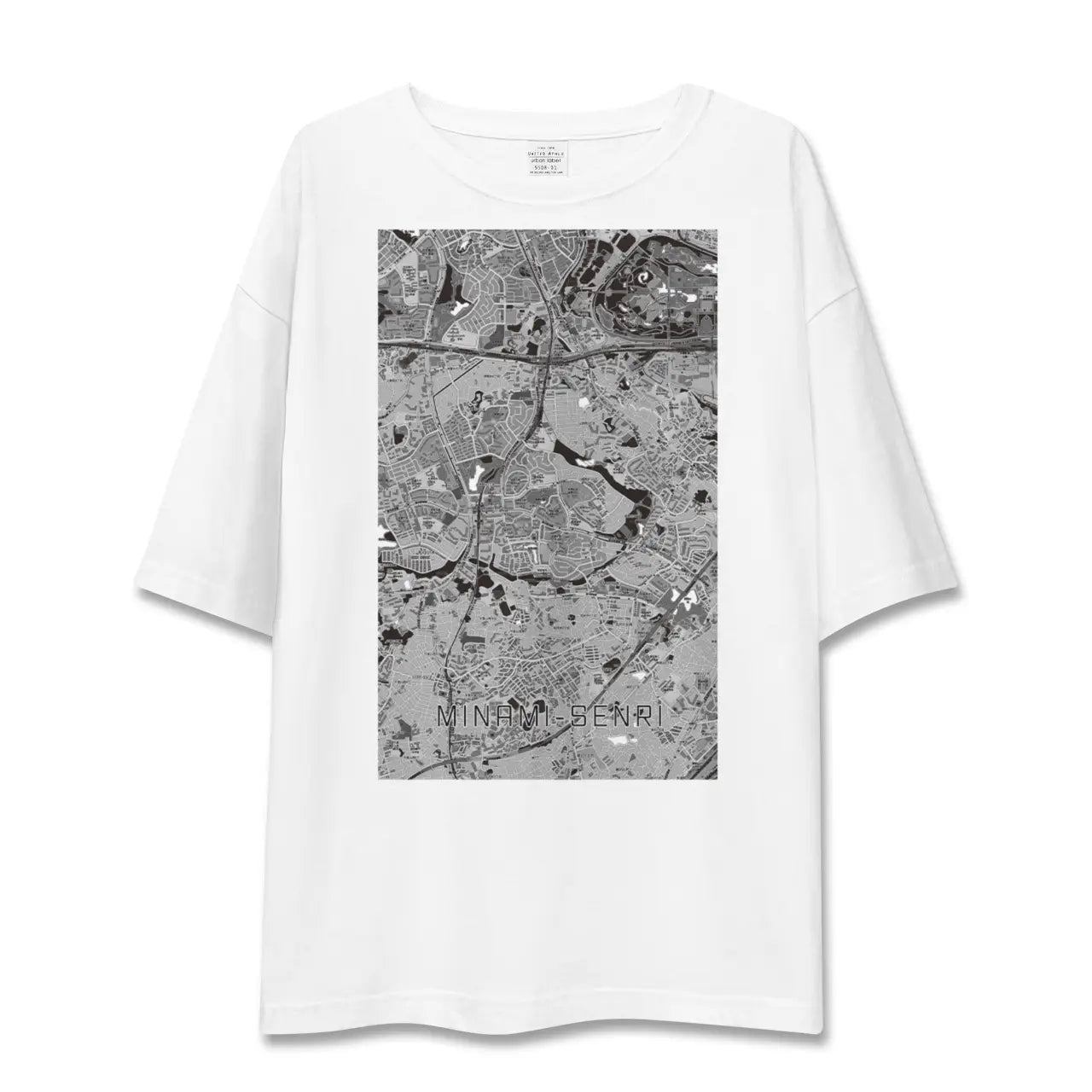 【南千里(大阪府)】地図柄ビッグシルエットTシャツ