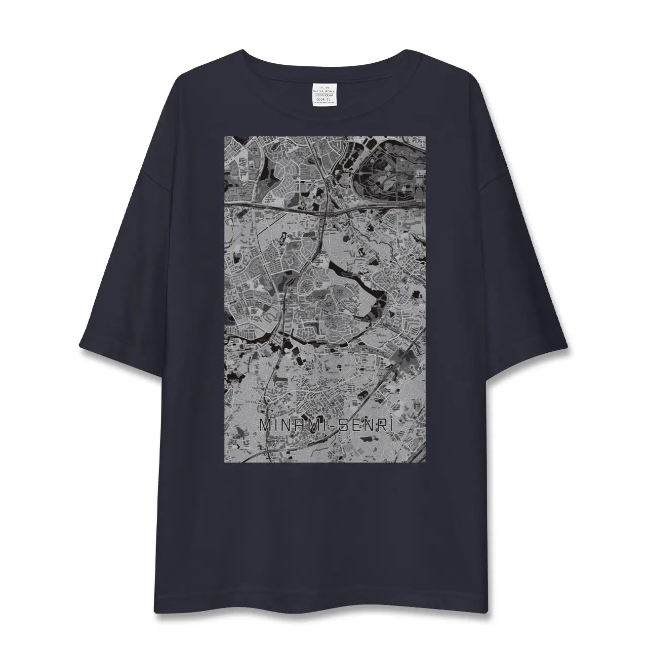 【南千里(大阪府)】地図柄ビッグシルエットTシャツ