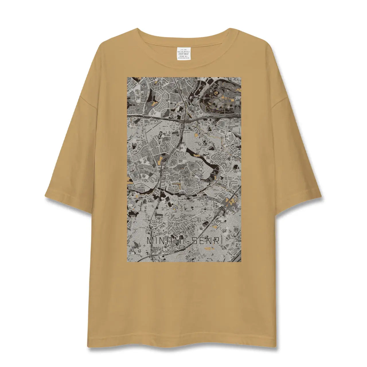 【南千里(大阪府)】地図柄ビッグシルエットTシャツ