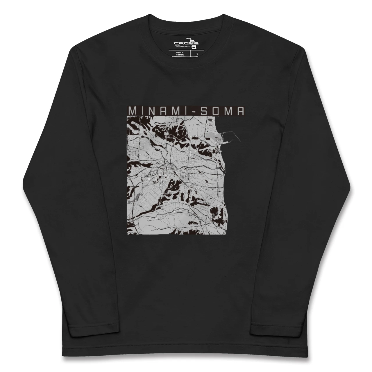 【南相馬(福島県)】地図柄ロングスリーブTシャツ