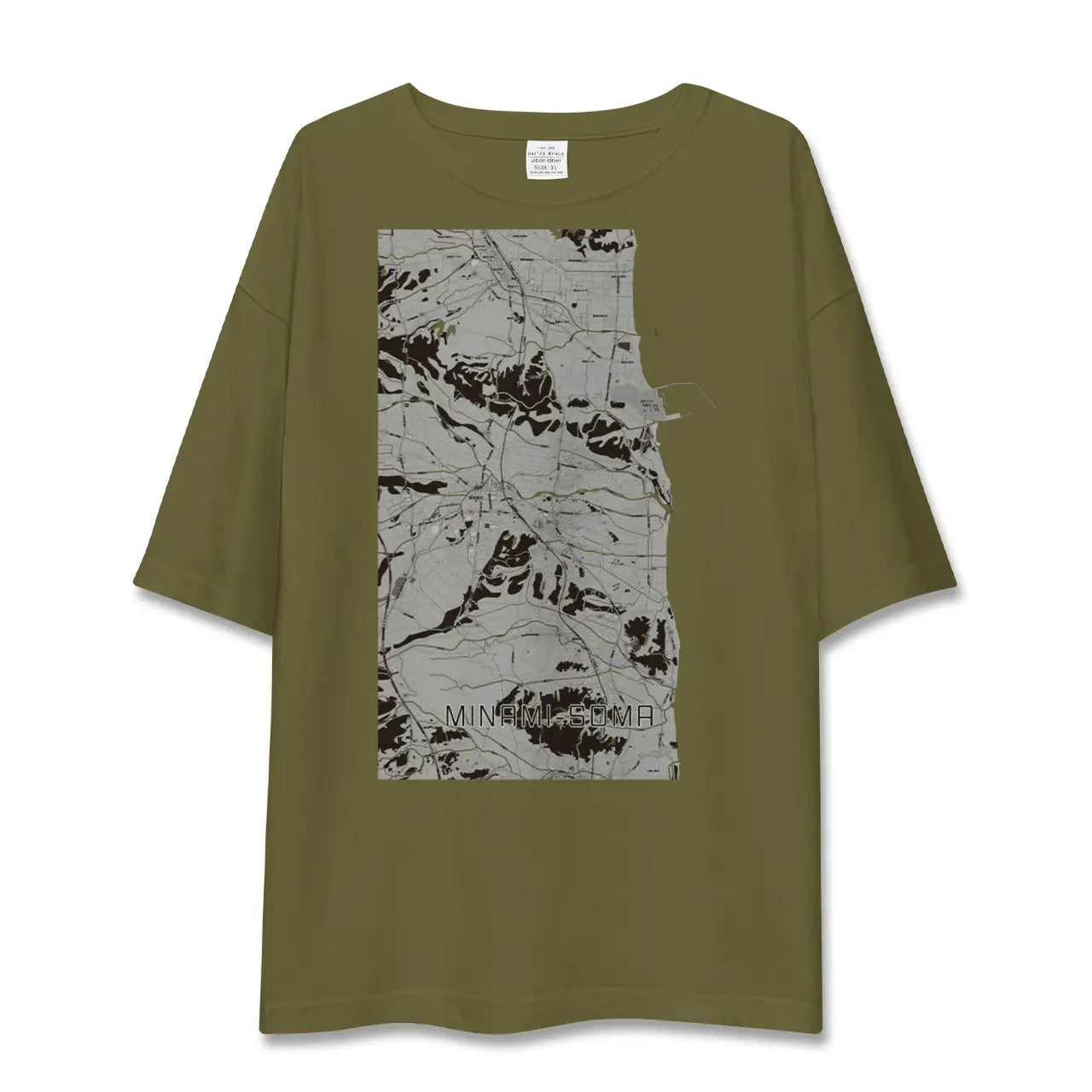 【南相馬(福島県)】地図柄ビッグシルエットTシャツ