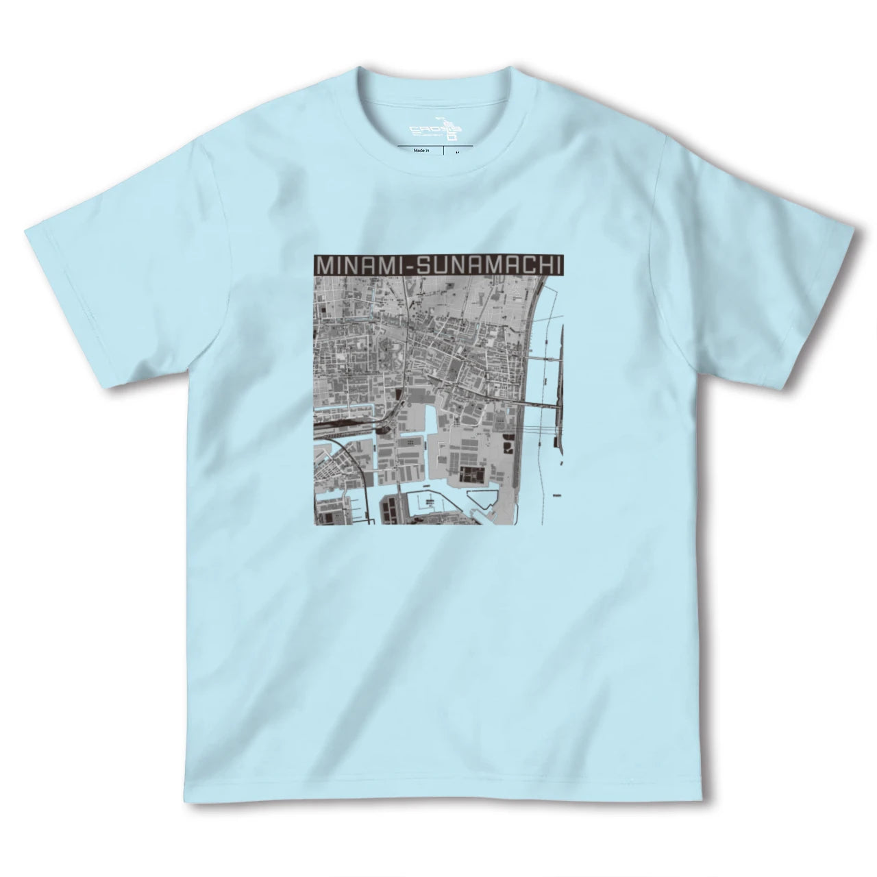 【南砂町(東京都)】地図柄ヘビーウェイトTシャツ