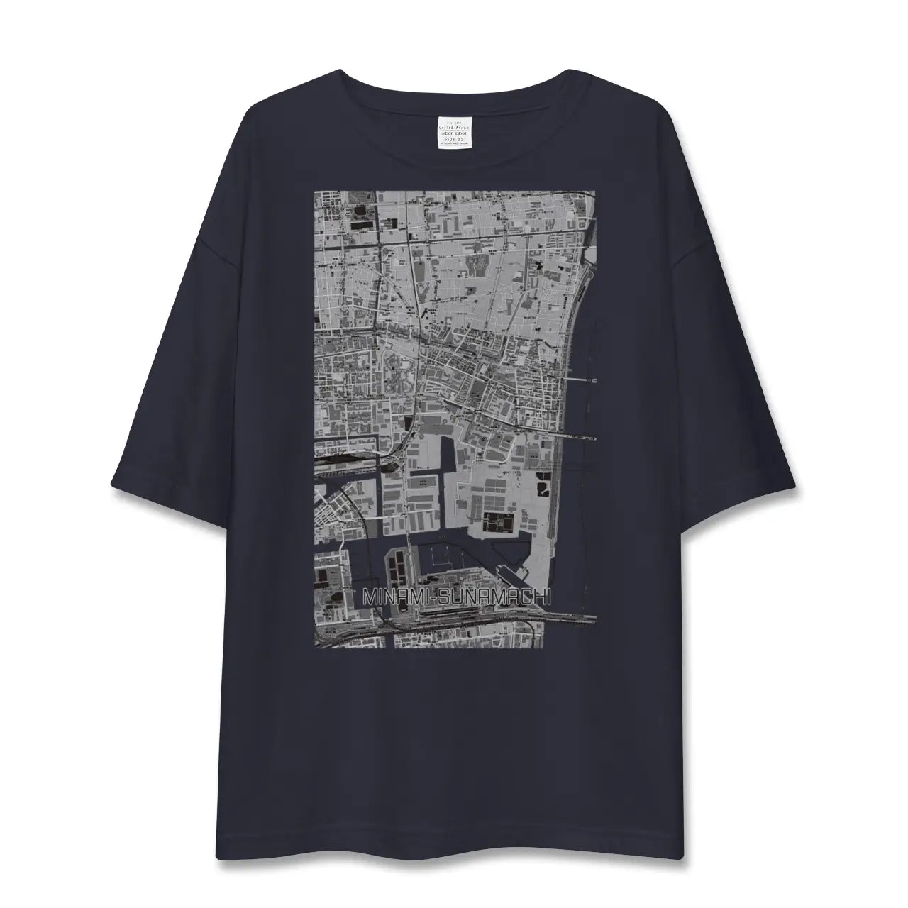 【南砂町(東京都)】地図柄ビッグシルエットTシャツ