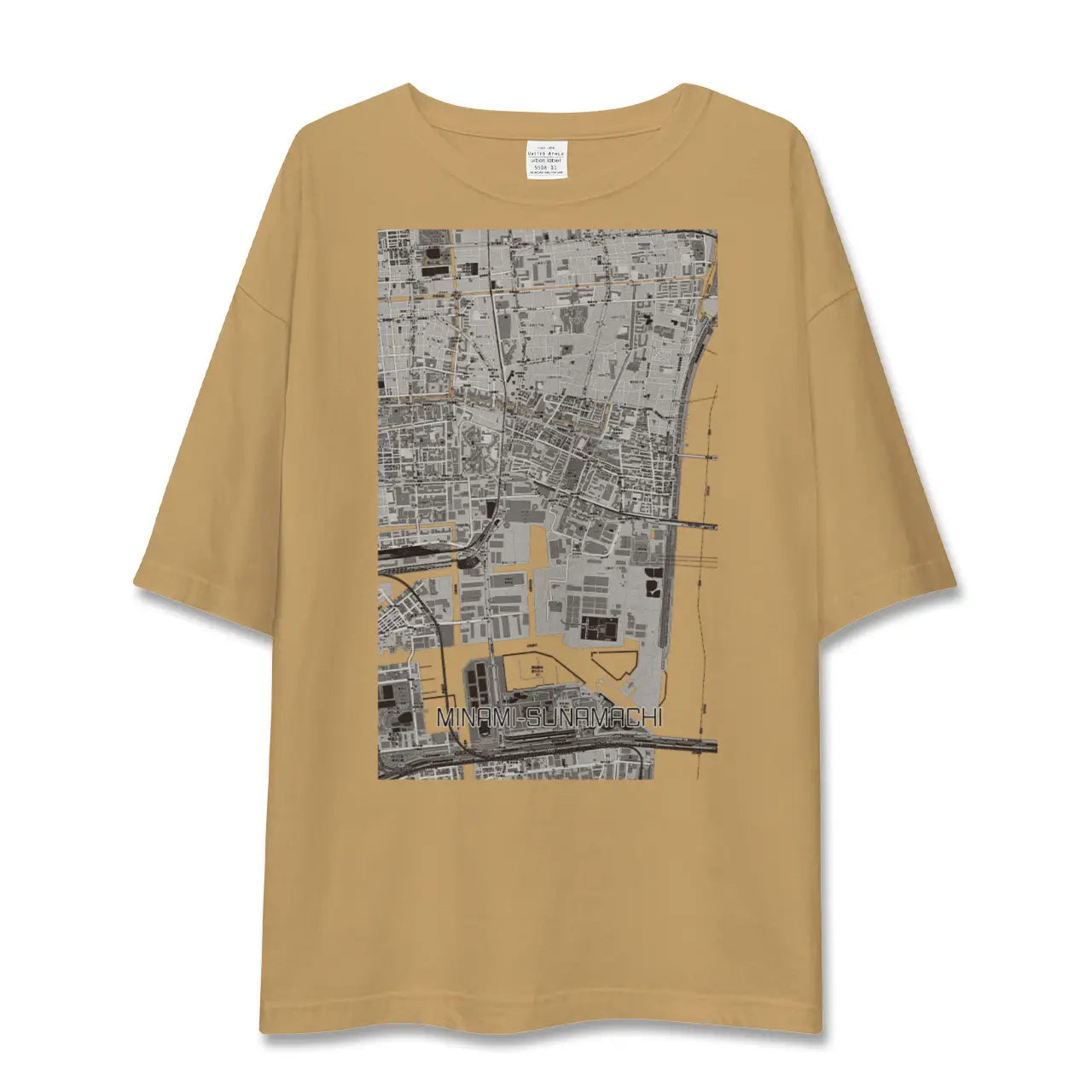 【南砂町(東京都)】地図柄ビッグシルエットTシャツ
