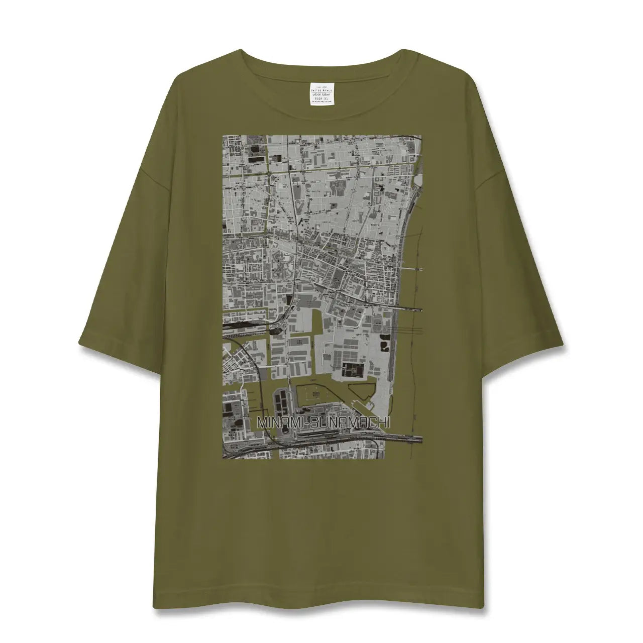 【南砂町(東京都)】地図柄ビッグシルエットTシャツ