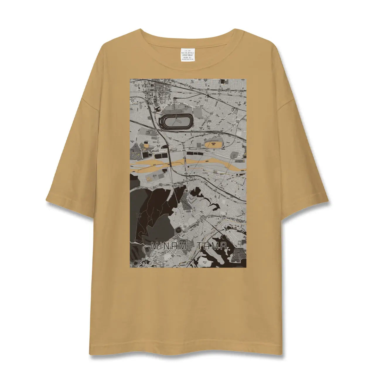 【南多摩(東京都)】地図柄ビッグシルエットTシャツ