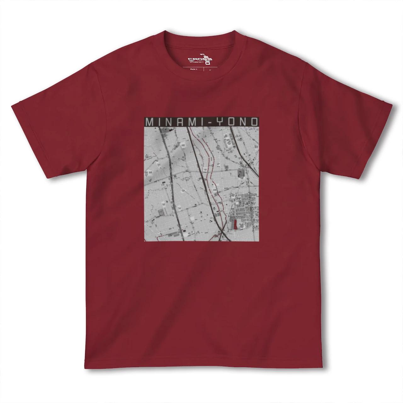【南与野(埼玉県)】地図柄ヘビーウェイトTシャツ