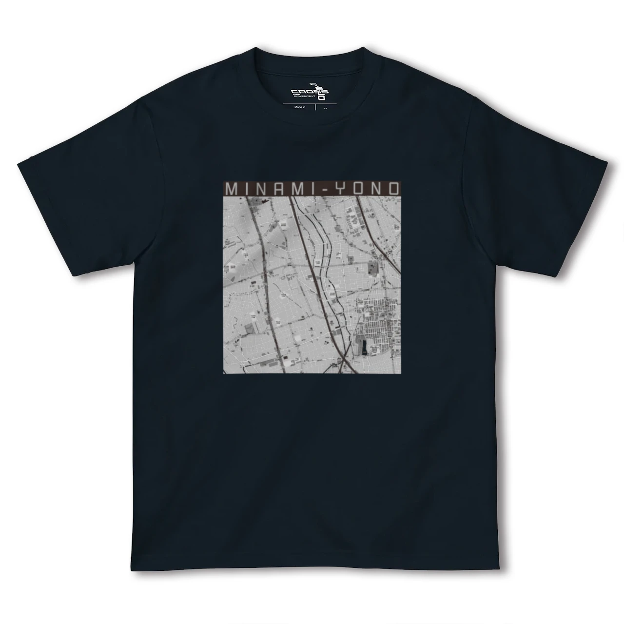 【南与野(埼玉県)】地図柄ヘビーウェイトTシャツ