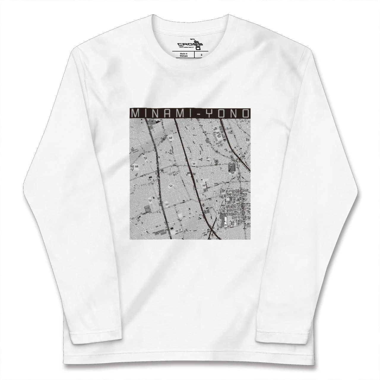 【南与野(埼玉県)】地図柄ロングスリーブTシャツ