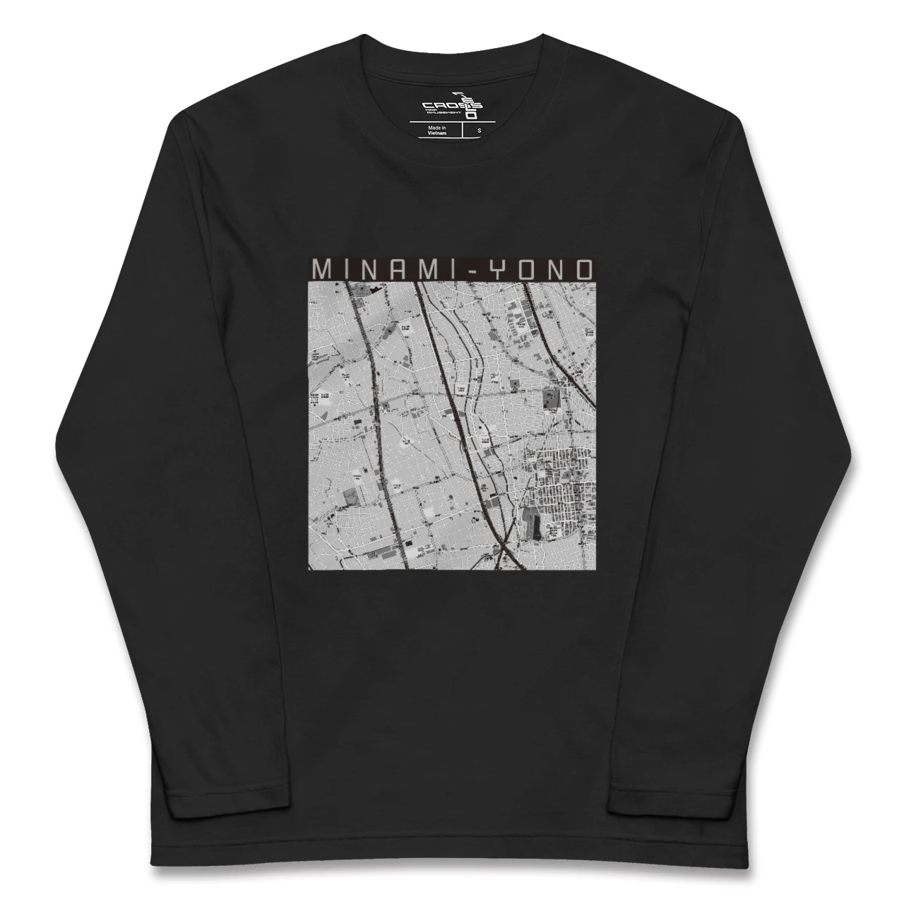 【南与野(埼玉県)】地図柄ロングスリーブTシャツ