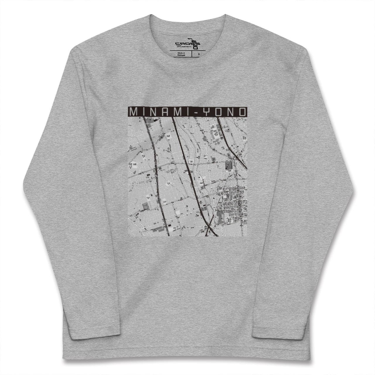 【南与野(埼玉県)】地図柄ロングスリーブTシャツ