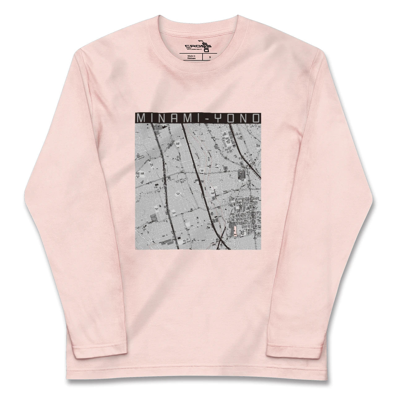 【南与野(埼玉県)】地図柄ロングスリーブTシャツ