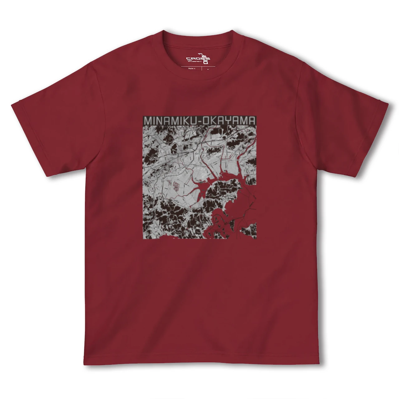 【南区(岡山市)(岡山県)】地図柄ヘビーウェイトTシャツ