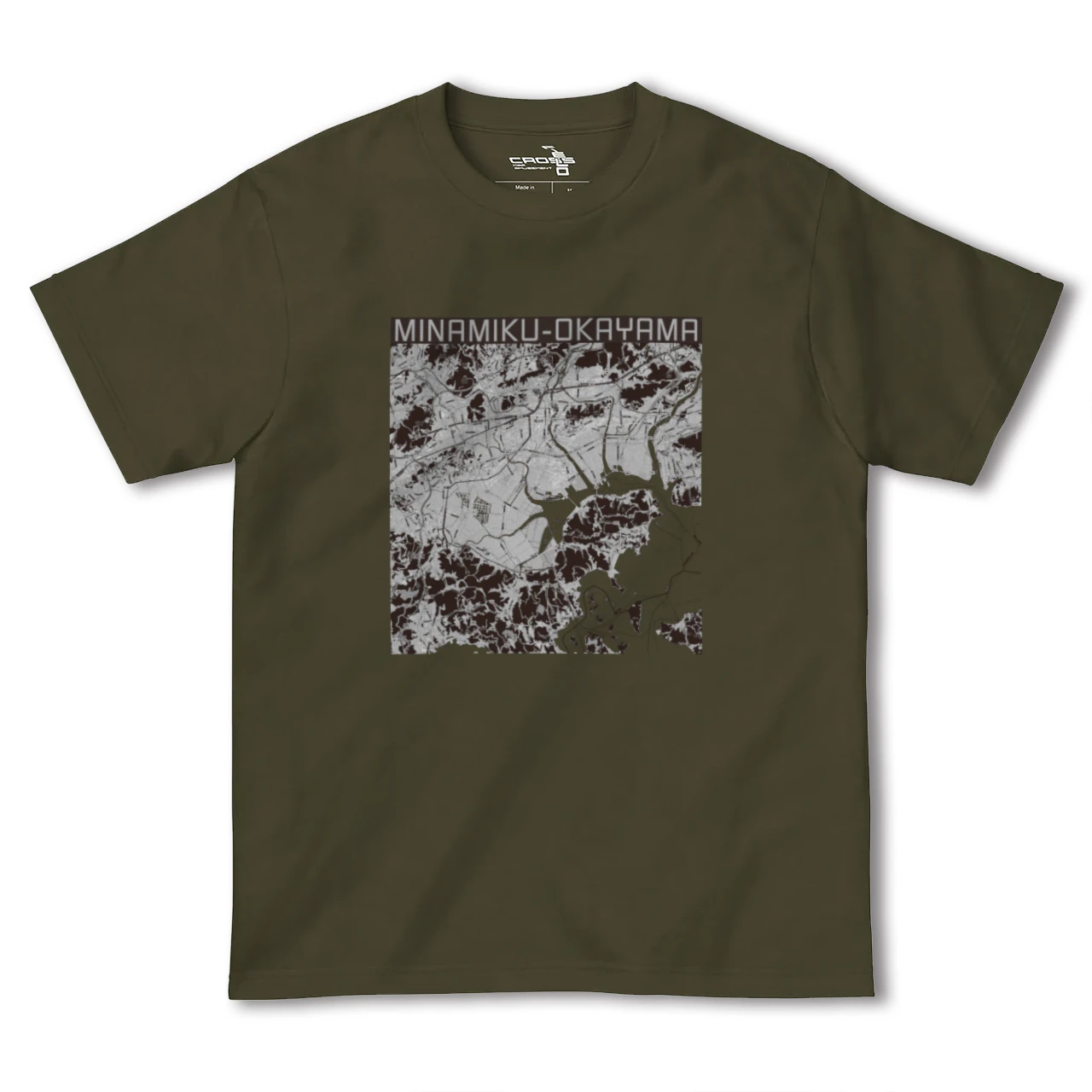 【南区(岡山市)(岡山県)】地図柄ヘビーウェイトTシャツ