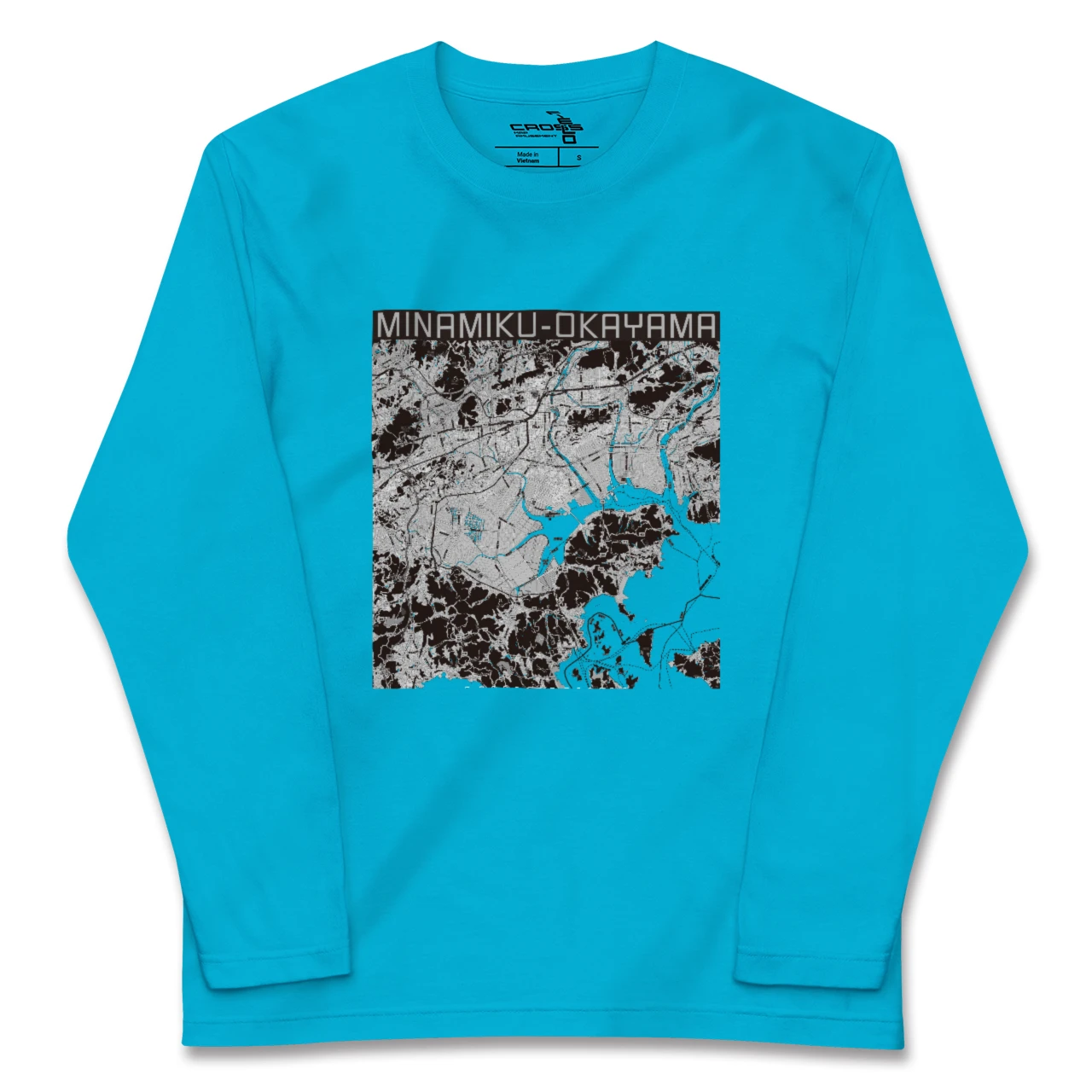 【南区(岡山市)(岡山県)】地図柄ロングスリーブTシャツ