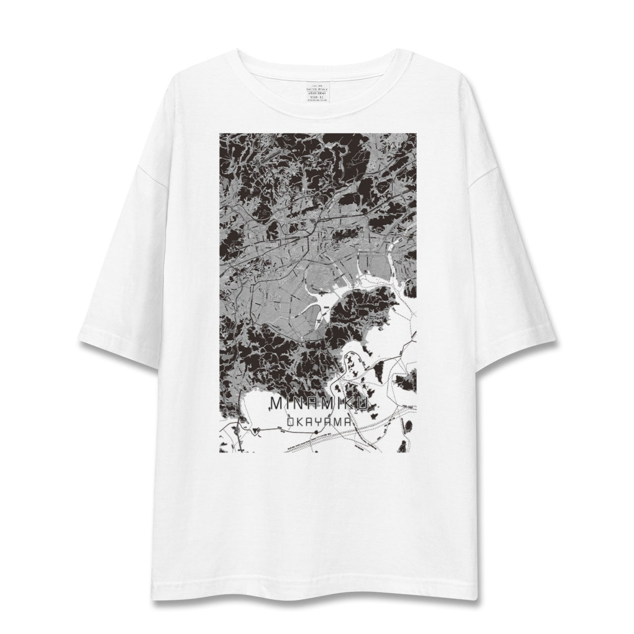 【南区(岡山市)(岡山県)】地図柄ビッグシルエットTシャツ